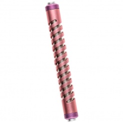 Anodized Aluminum Spiral Mezuzah - Pink & Purple - Small