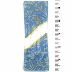 Blue-Floral-and-Gold-Stripe-Glass-Mezuzah-141210-2
