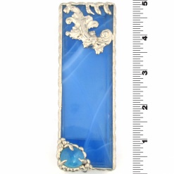 Blue-Marbled-Glass-and-Metal-Embellished-Mezuzah-case-141207-2