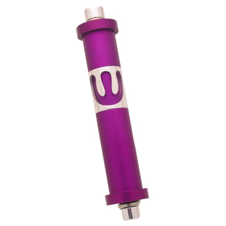 Cylinder Mezuzah in Purple