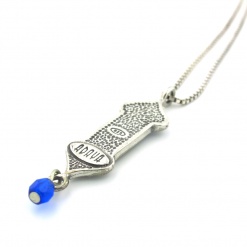 Enamel-and-Jewels-Blue-Mezuzah-Pendant-with-Chain-472001-2