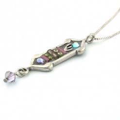Enamel-and-Jewels-Lavender-Mezuzah-Pendant-with-Chain-472002-1