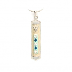 Enameled-Beige-Mezuzah-Necklace-Pendant-with-Crystals-241965G-1