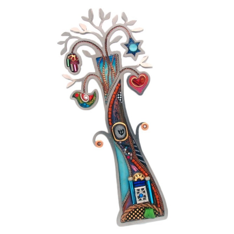 Funky Symbols Tree of Life Mezuzah