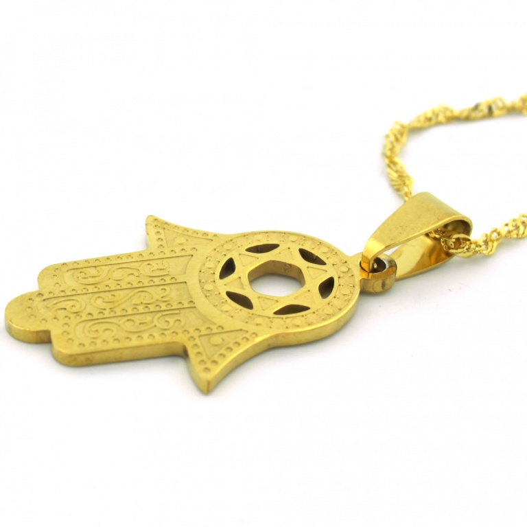 Jewish Star Necklace Gold