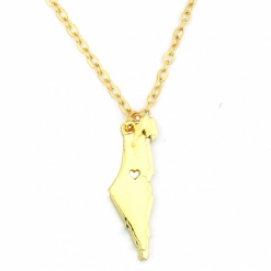 Gold Tone Israel Necklace