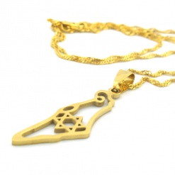 Gold-Tone-Israel-Outline-Necklace-821030-2