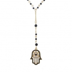 Hamsa-and-Hand-Pendant-Necklace-with-Black-Beads-821036-3