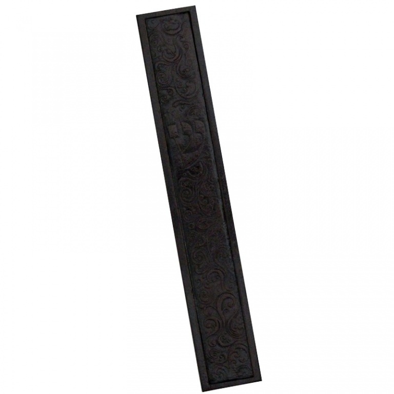 Mezuzah with Ornamented Patterned Leather - 2XL