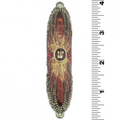 Rainbow-Crystal-Mezuzah-in-Red-Small-011174-2