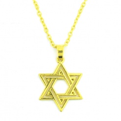 Star of David Gold Plated Pendant Necklace