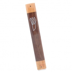 Wooden Mezuzah with Adhesive - Large Made in Israel